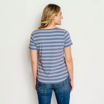 Classic Cotton Striped Short-Sleeved Henley - image number 2