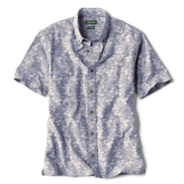 North Shore Short-Sleeved Printed Button-Down Shirt - BLUE HERONimage number 0