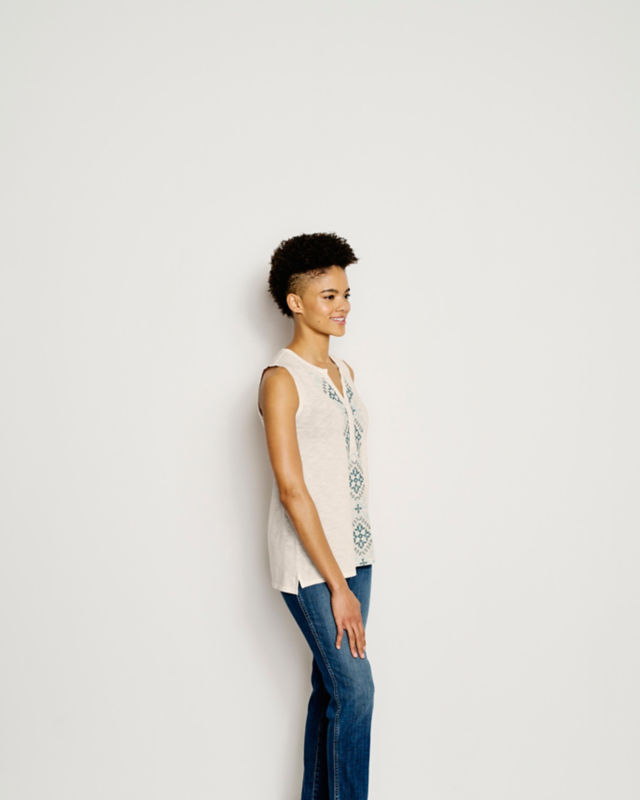 Embroidered Tank - SNOW image number 2