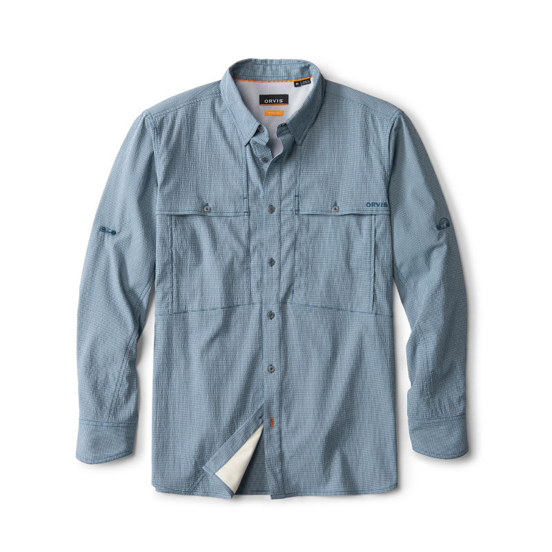 Open Air Caster Long-Sleeve Shirt - BLUE LAGOON/SNOW image number 0