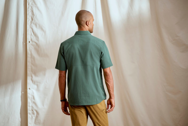 Open Air Caster Short-Sleeve Shirt - MINERAL BLUE/WHITE image number 5