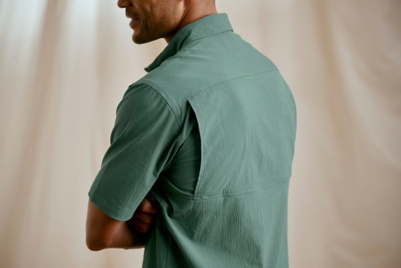 Open Air Caster Short-Sleeve Shirt - MINERAL BLUE/WHITE image number 3