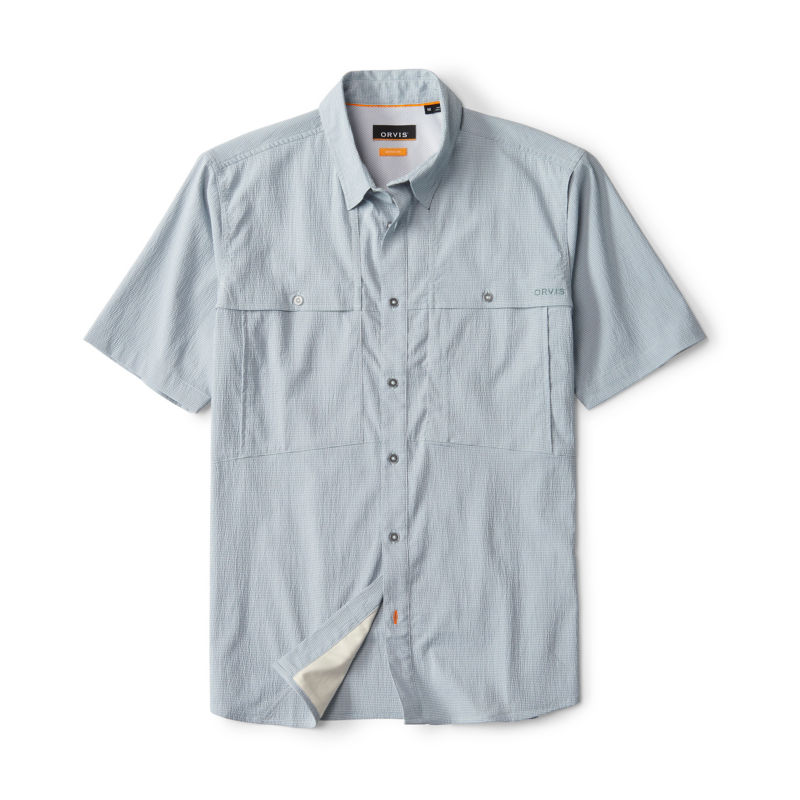 Open Air Caster Short-Sleeve Shirt - MINERAL BLUE/WHITE