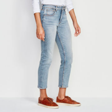 Kut from the Kloth® Elizabeth High-Rise Fab Ab Straight Crop Jeans - MEDIUM INDIGOimage number 1