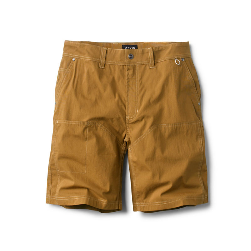 Orvis Shorts Mens 40W Fly Fishing Guide Olive Brown Fly Logo Trout Bum 7