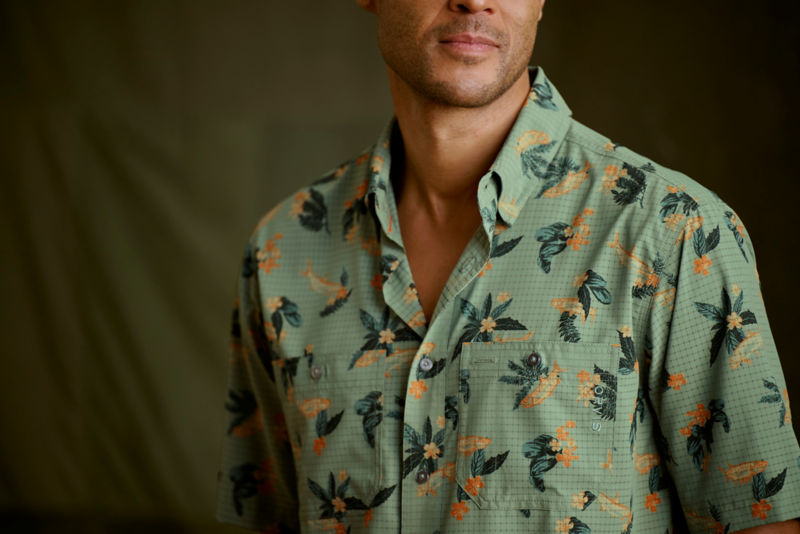 Tropic Tech Printed Short-Sleeve Shirt - ALOE TARPON image number 1