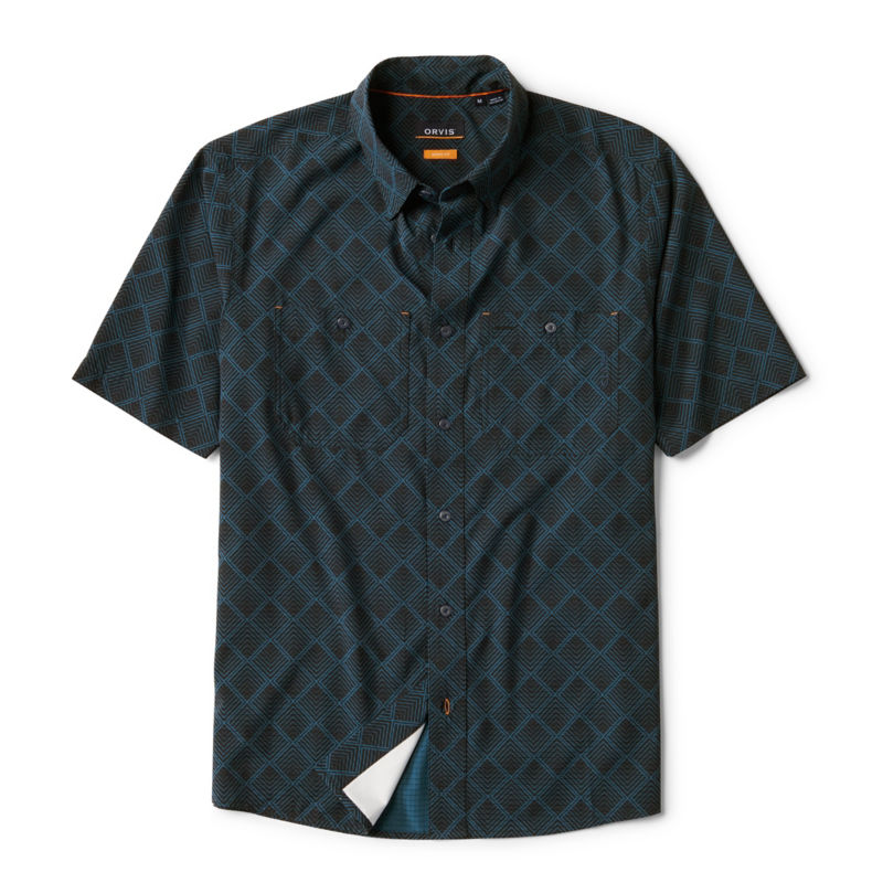 Tropic Tech Printed Short-Sleeve Shirt - TRUE NAVY/BLUE LAGOON GEO image number 5
