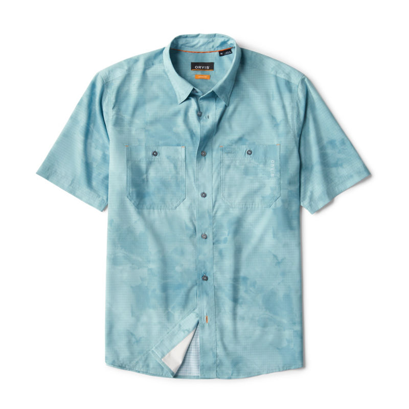 Tropic Tech Printed Short-Sleeve Shirt - MINERAL BLUE CAMO
