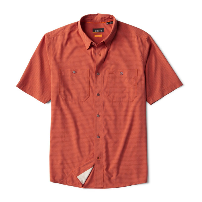Tropic Tech Printed Short-Sleeve Shirt - PAPAYA/RED CLAY GEO image number 0