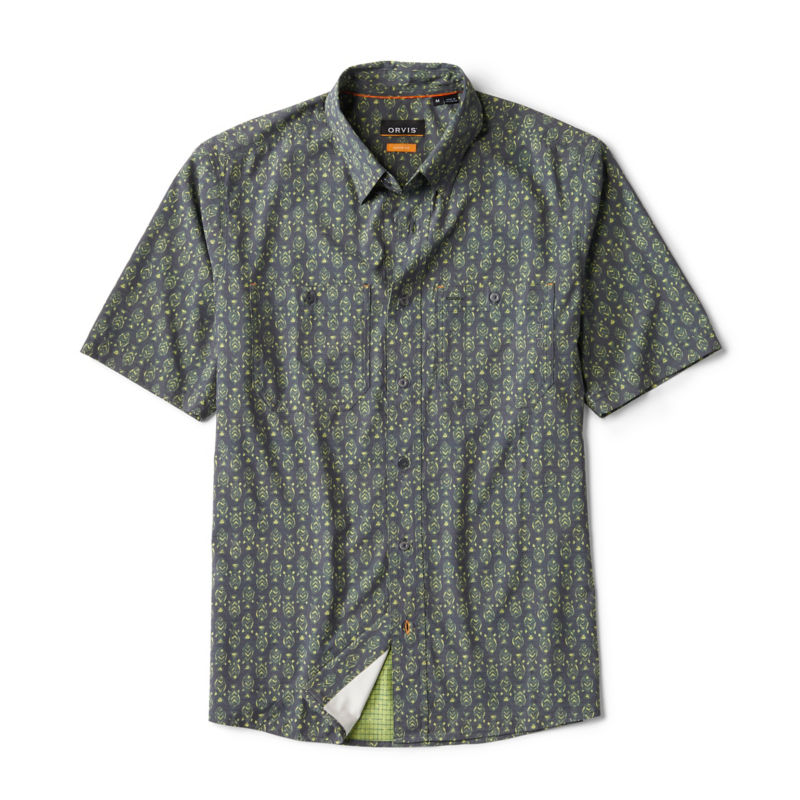 Tropic Tech Printed Short-Sleeve Shirt - NAVY/CITRUS FISH image number 0