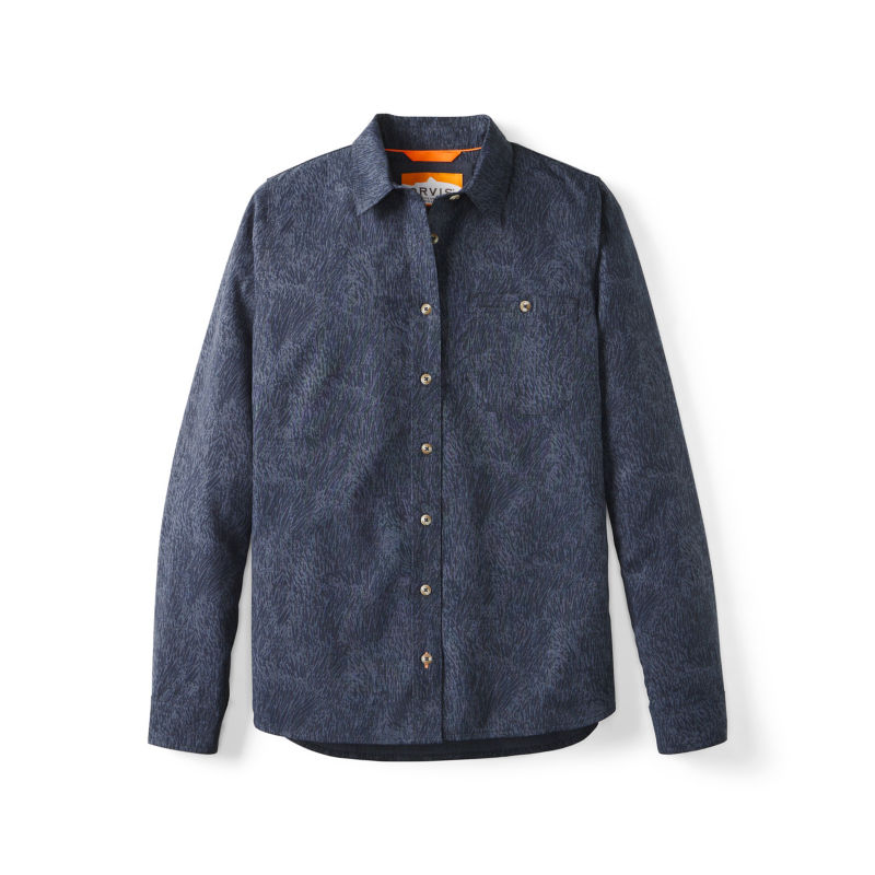 Women&rsquo;s Tech Chambray Long-Sleeve Work Shirt - CADET BLUE SUCCULENT