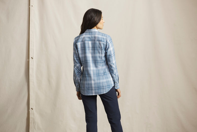 Women&rsquo;s Tech Chambray Long-Sleeve Work Shirt - CADET BLUE SUCCULENT image number 4