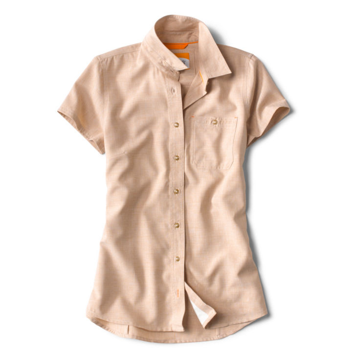 Women's Tech Chambray Short-Sleeved Work Shirt - SANDCASTLE