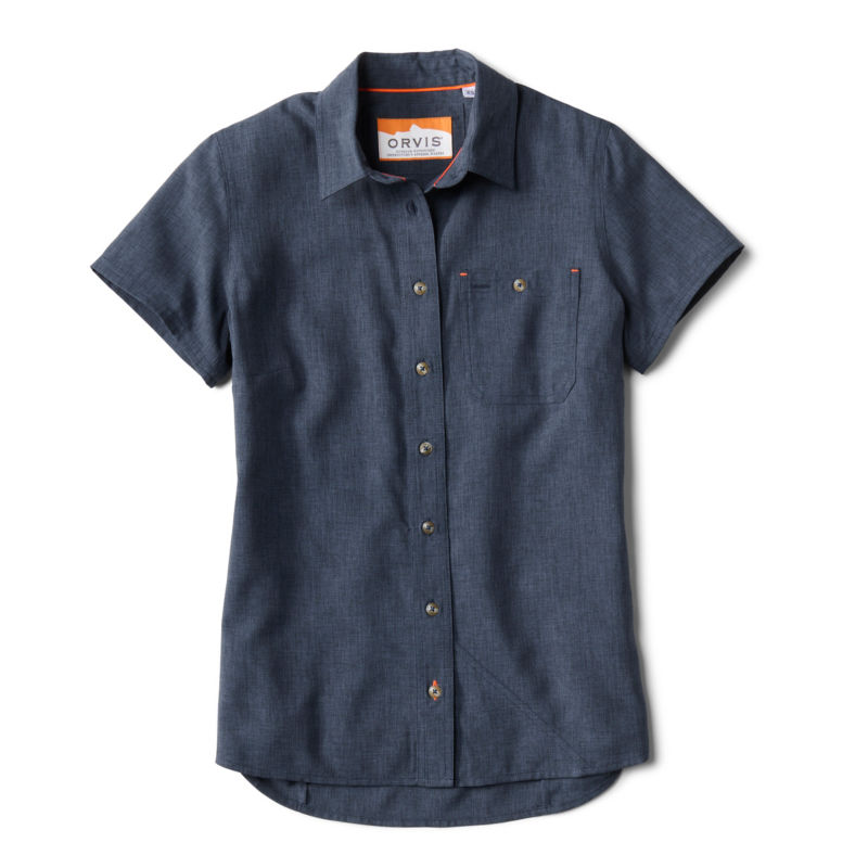 Women&rsquo;s Tech Chambray Short-Sleeve Work Shirt - TRUE NAVY