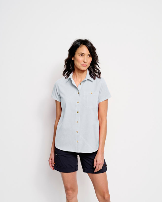 Women&rsquo;s Tech Chambray Short-Sleeve Work Shirt - BLUE FOG
