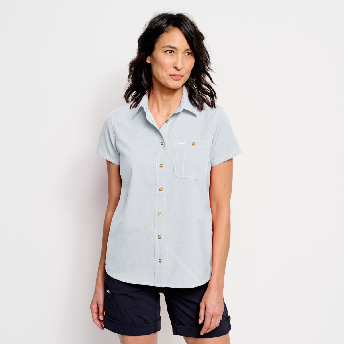 Women's Tech Chambray Short-Sleeved Work Shirt - image number 0