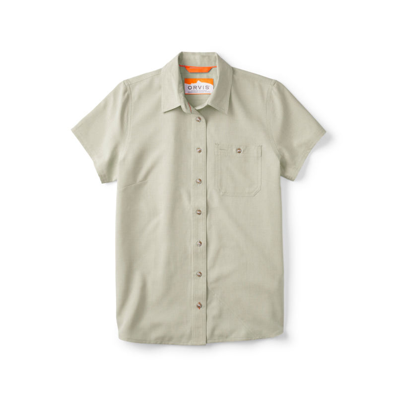 Women&rsquo;s Tech Chambray Short-Sleeve Work Shirt - CELADON
