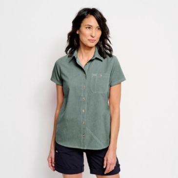 Women’s Tech Chambray Short-Sleeved Work Shirt - FOREST