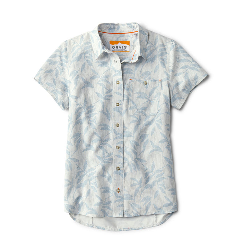 Women&rsquo;s Tech Chambray Short-Sleeve Work Shirt - SNOW STITCH LEAF