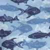 Women’s Tech Chambray Short-Sleeved Work Shirt - DUSTY BLUE FISH BLOCK CAMO