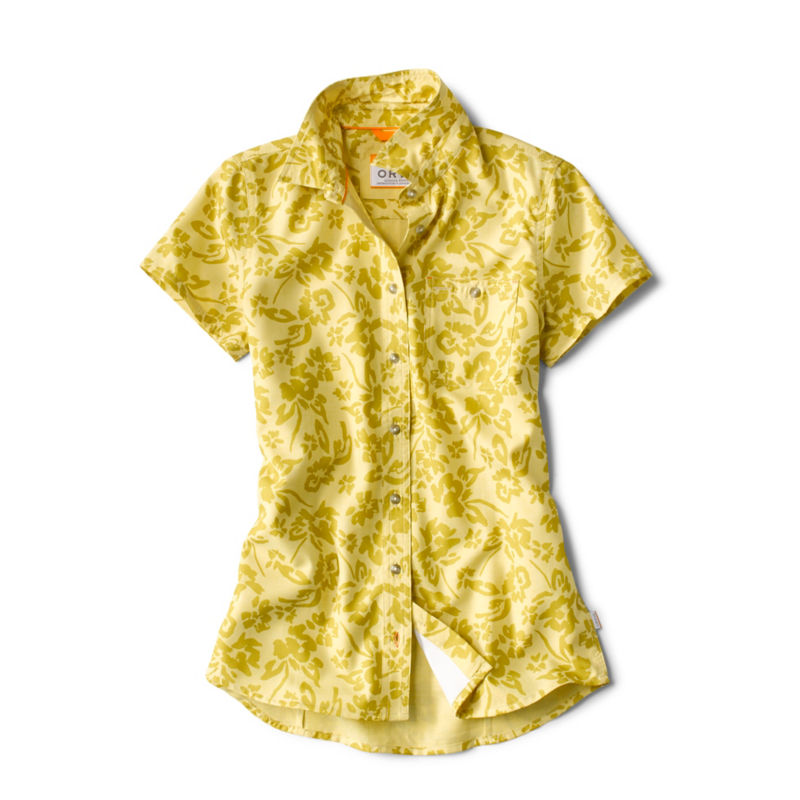 Women&rsquo;s Tech Chambray Short-Sleeve Work Shirt - LEMONGRASS STAMPED FLORAL