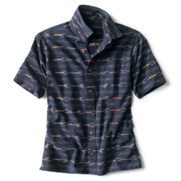Summerfield Short-Sleeved Ikat Shirt - NAVYimage number 0