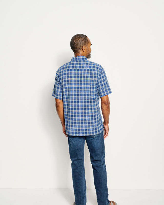 Hemp/TENCEL Stretch Short-Sleeve Shirt - SPRING GREEN image number 3