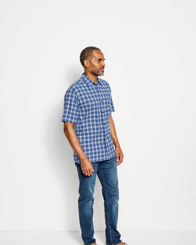 Hemp/TENCEL Stretch Short-Sleeve Shirt - SPRING GREEN image number 2