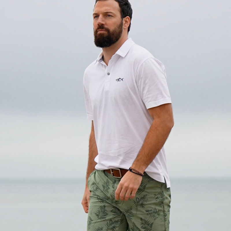 Man in Angler's Polo image number 1