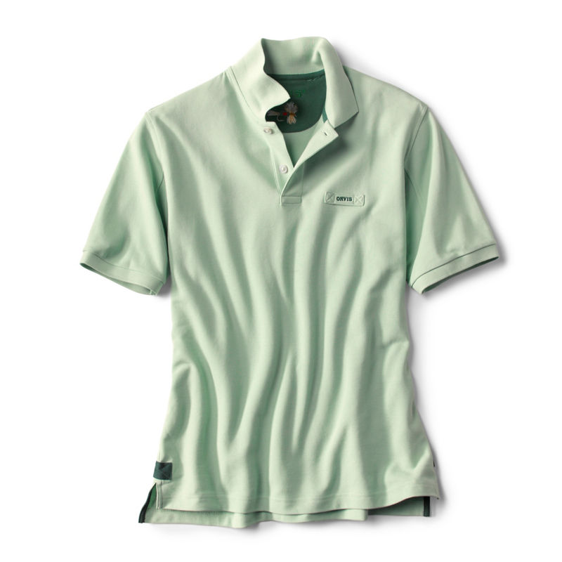 Men's Three Forks Eco-Friendly Polo Shirt | Dusty Blue | Size Large | Polyester/Modal/Recycled Materials | Orvis
