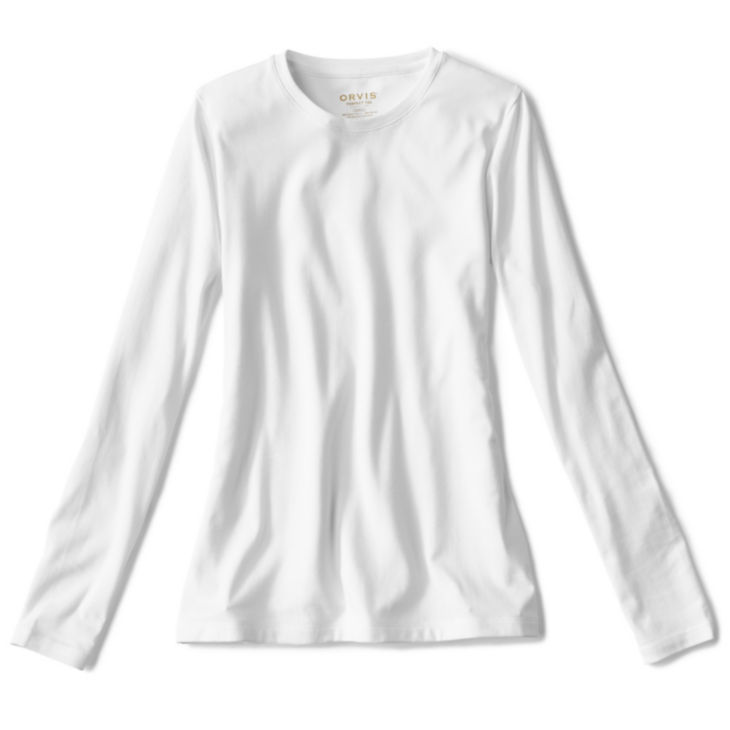 Perfect True Crew Long-Sleeved Tee - WHITE