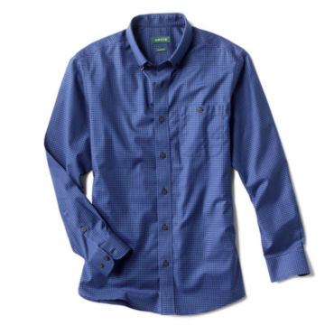 Buffalo-Check Wrinkle-Free Comfort Stretch Shirt - BLUEimage number 0