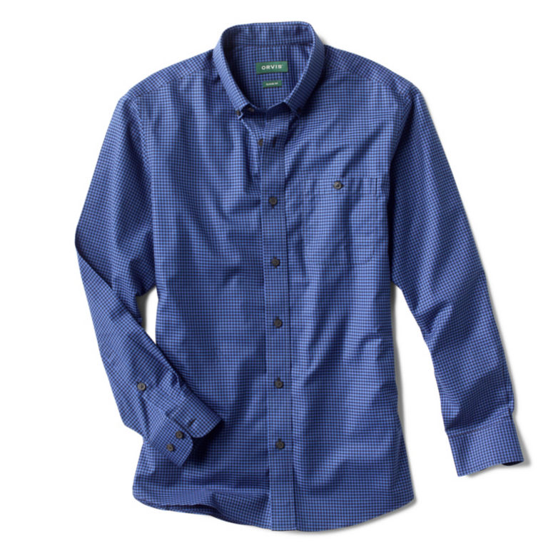 Buffalo-Check Wrinkle-Free Comfort Stretch Shirt - BLUE image number 0