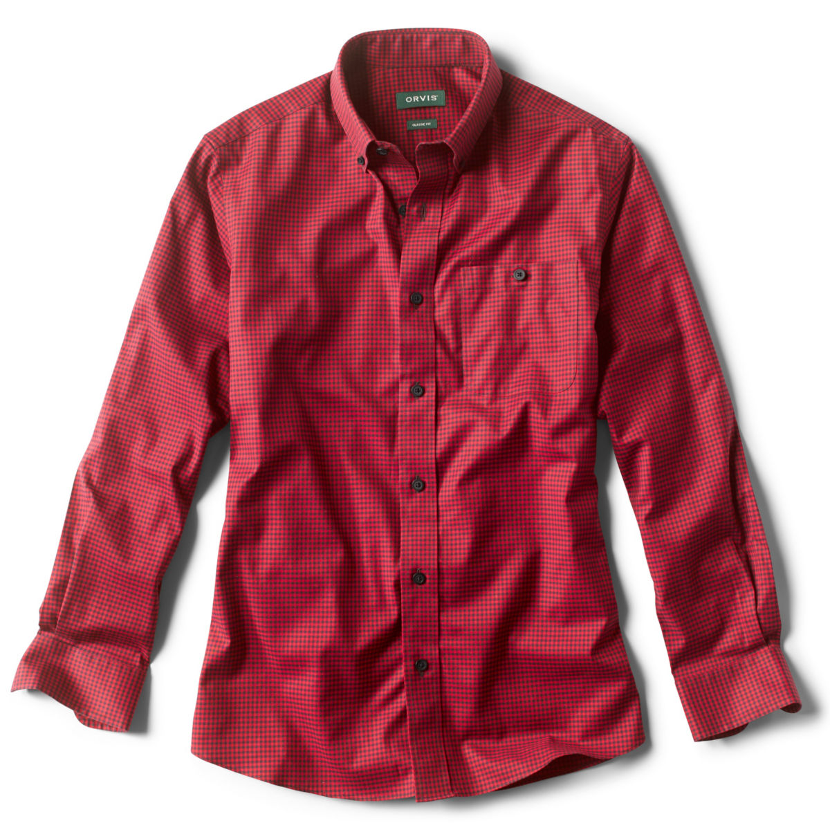 Buffalo-Check Wrinkle-Free Comfort Stretch Shirt - REDimage number 0