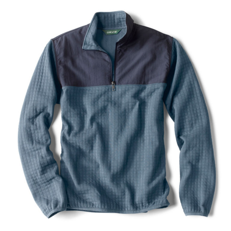 Creston Quarter-Zip Quilted Pullover - BLUE image number 0