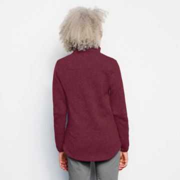 Recycled Sweater Fleece Jacket - SANGRIA image number 3