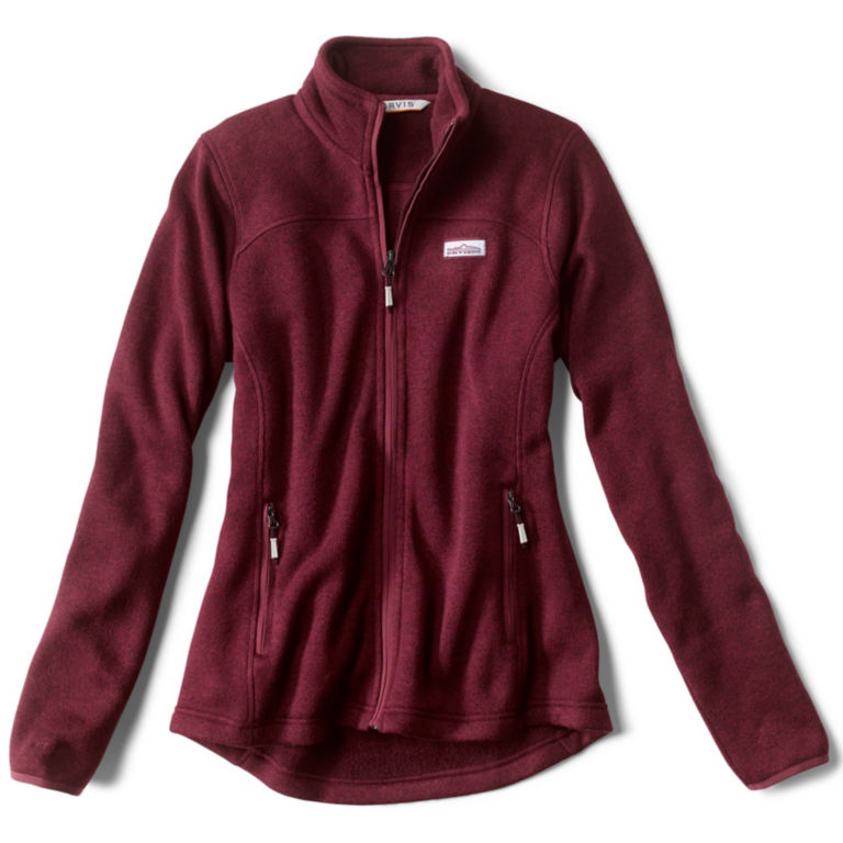 Recycled Sweater Fleece Jacket - SANGRIA image number 0