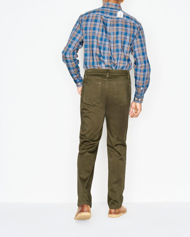Stretch Tech Moleskin 5-Pocket Pants - DARK OLIVE image number 3
