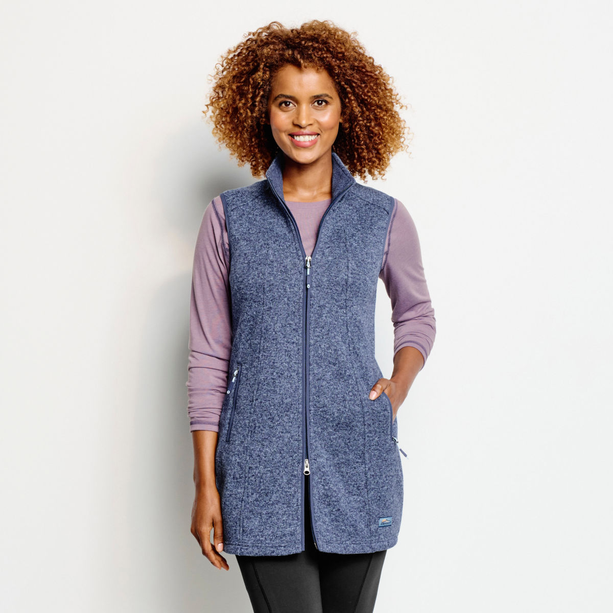Women’s Recycled Sweater Fleece Tunic Vest - image number 0
