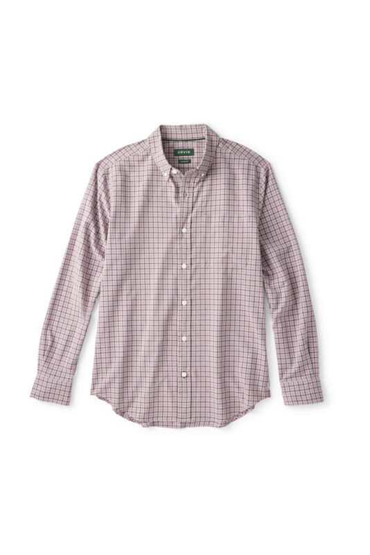 Men&rsquo;s Ultralight Comfort Stretch Long-Sleeve Shirt - WHITE/RAISIN