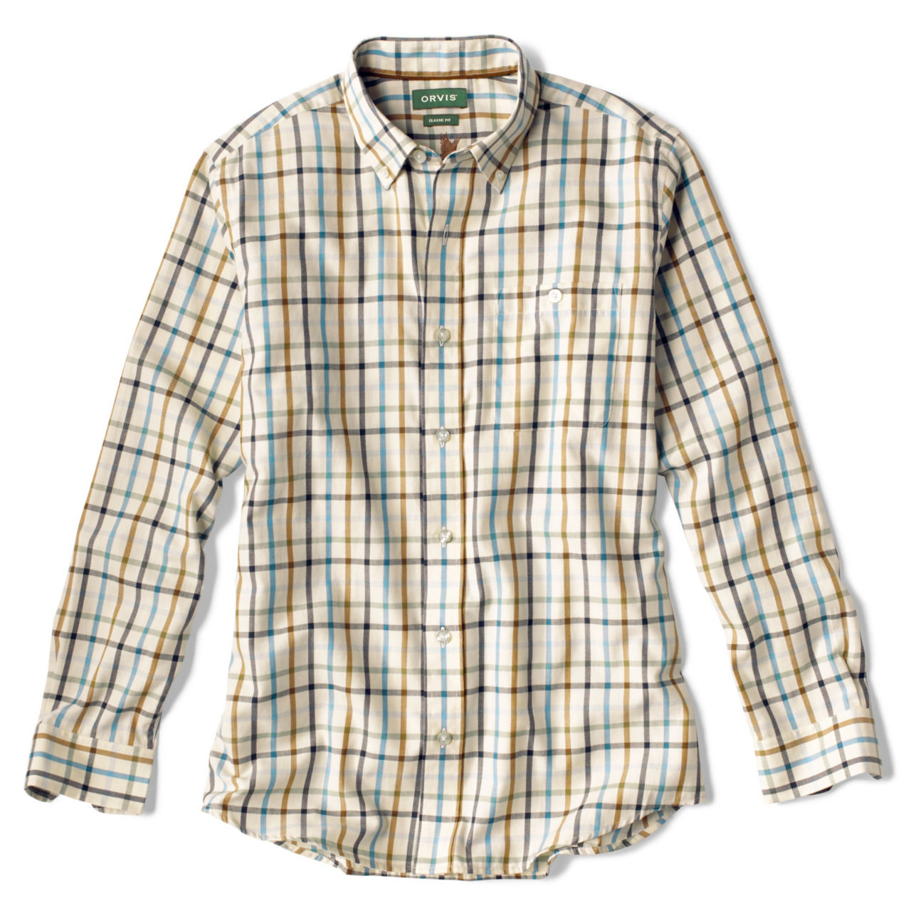 Country Twill Long-Sleeved Button-Down Shirt - CREAM image number 0