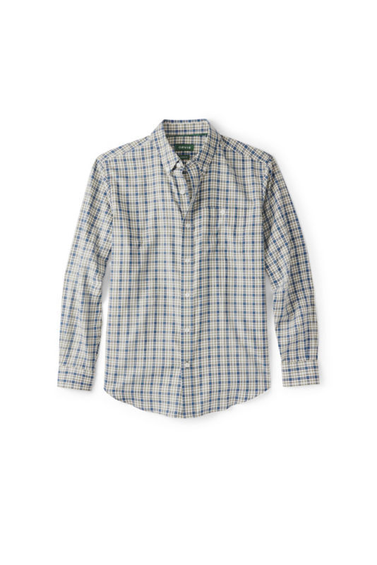 Country Twill Long-Sleeve Button-Down Shirt - SNOW/BLUE JAY image number 0