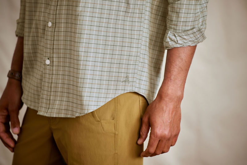 Country Twill Long-Sleeve Button-Down Shirt - SILVER PINE/SNOW image number 2