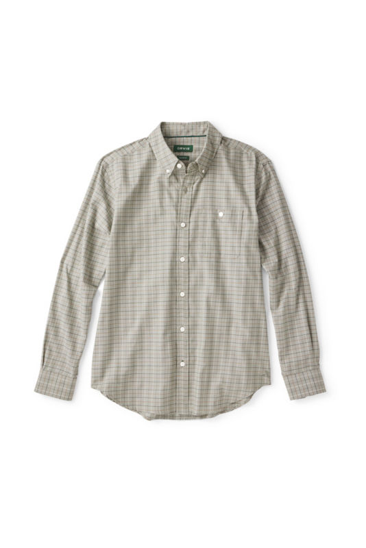 Country Twill Long-Sleeve Button-Down Shirt - SILVER PINE/SNOW image number 5