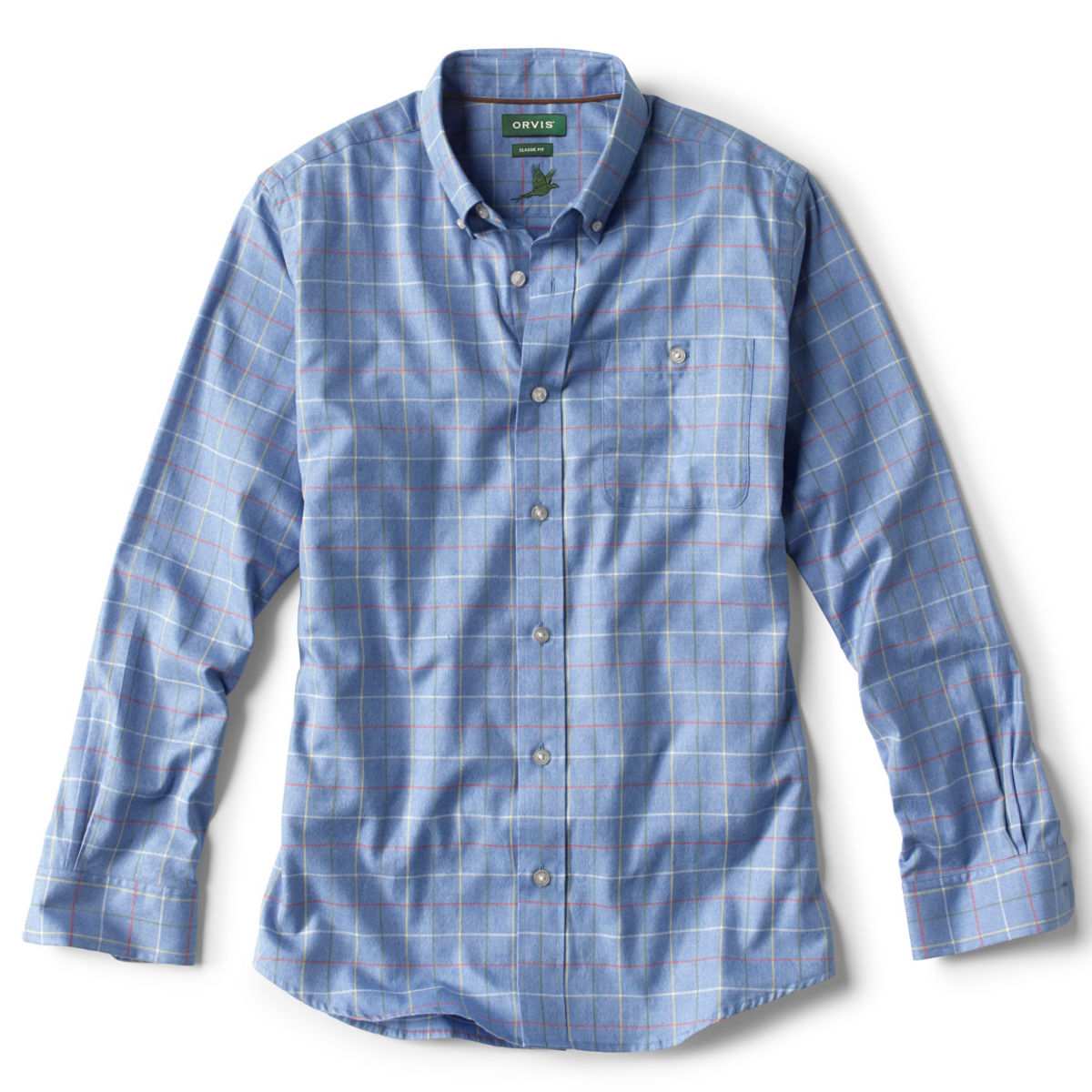 Country Twill Long-Sleeved Button-Down Shirt - BLUEimage number 0