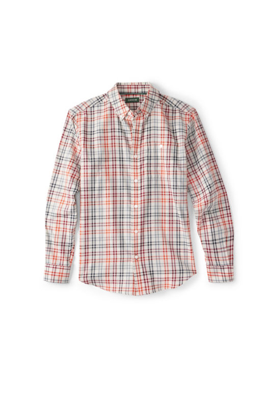 Country Twill Long-Sleeve Button-Down Shirt - SNOW/CURRANT image number 0