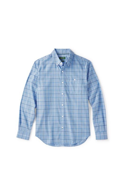 Country Twill Long-Sleeve Button-Down Shirt - BLUE JAY/TRUE NAVY image number 5