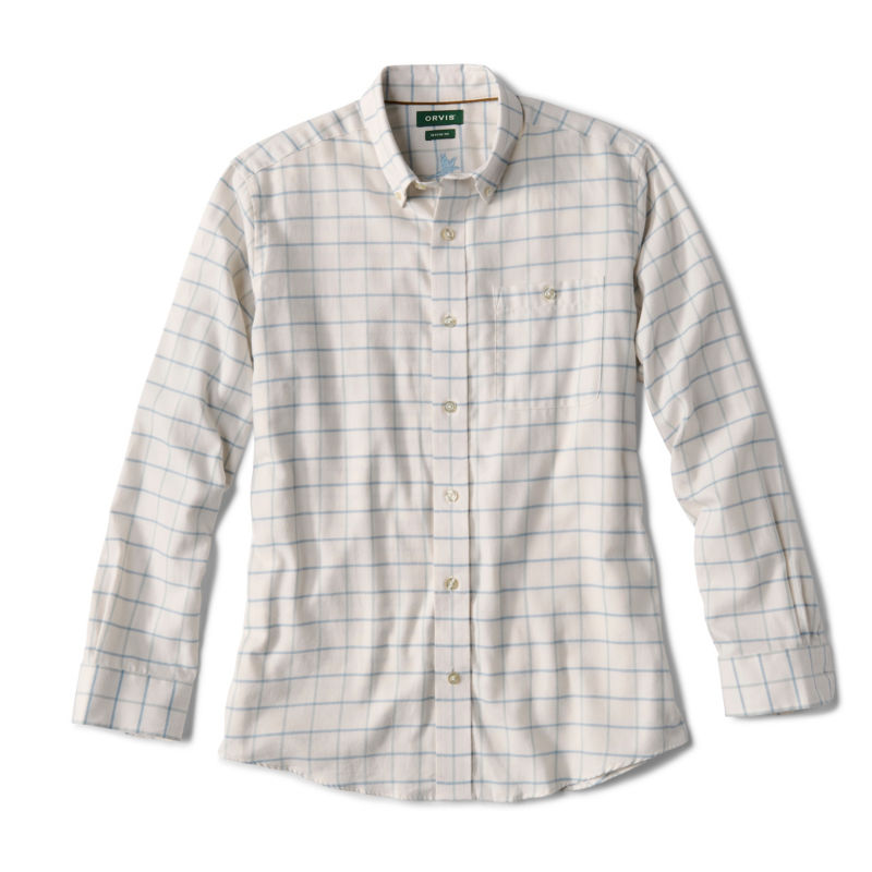 Country Twill Long-Sleeve Button-Down Shirt - BLUE FOG