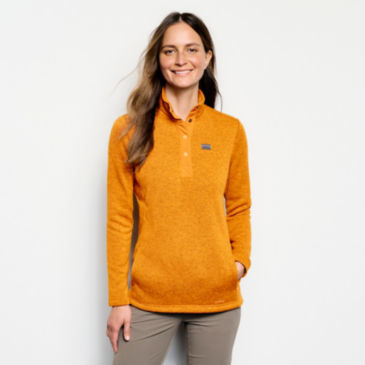 Recycled Sweater Fleece Quarter-Snap Tunic - 