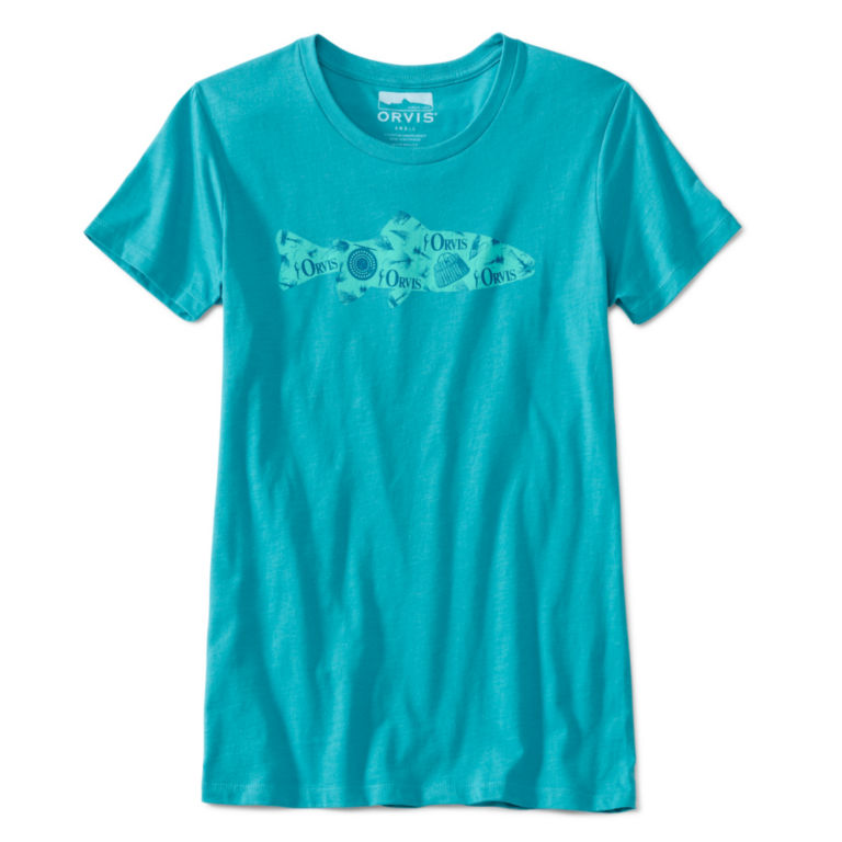 Women’s Trout Print Tee - BLUE image number 0